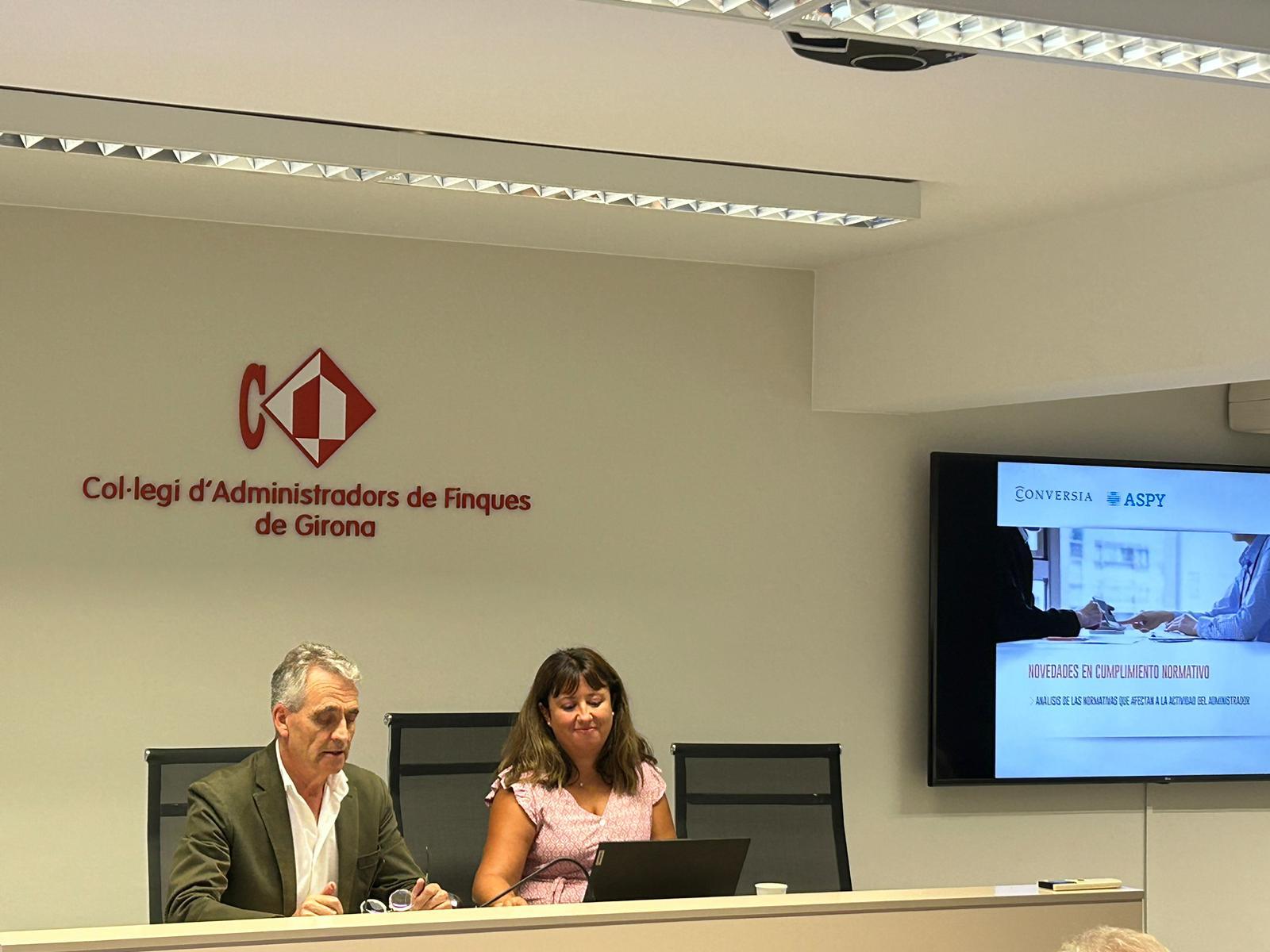 El Colegio de Administradores de Fincas de Girona (CAF Girona) acogió una sesión informativa presencial de CAE y Compliance