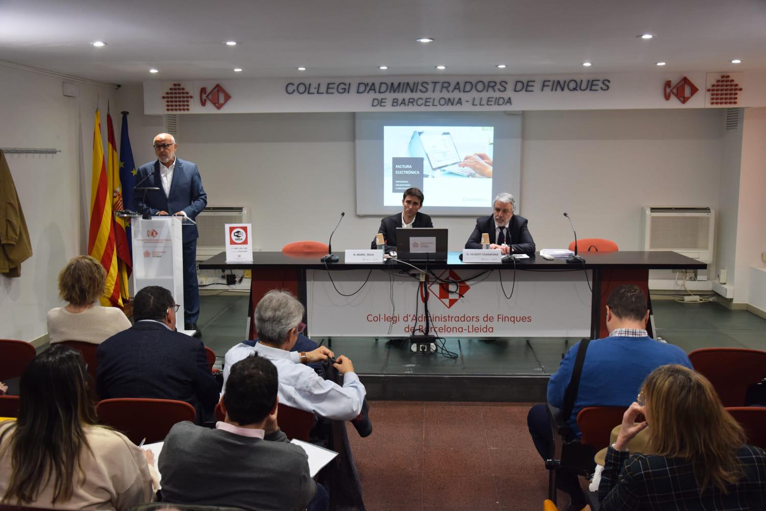 Sesión sobre Factura Electrónica para el Col·legi d'Administradors de Finques de Barcelona-Lleida
